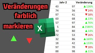 Automatische Pfeile für Veränderungen in EXCEL  Excel Tipps und Tricks [upl. by Ayotak]