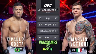 PAULO COSTA VS MARVIN VETTORI FULL FIGHT UFC FIGHT NIGHT [upl. by Eleon742]