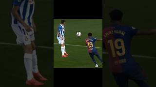 Magical assist 🫠🪄 lamineyamal barca messi [upl. by Fidole416]