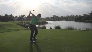 GOLF SWING 2013  HENRIK STENSON SCENIC MORNING TEE SHOT  FAIRWAY WOOD SLOW MOTION 1080p HD [upl. by Tersina]