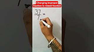 Converting improper fraction to Mixed fraction maths fraction mixedfraction improperfraction [upl. by Kcaz]