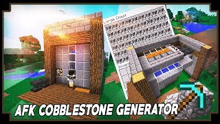 CARA MEMBUAT AFK COBBLESTONE GENERATOR  Minecraft Tutorial [upl. by Krahling]