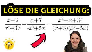 Schwere BRUCHGLEICHUNGEN lösen – VORKURS Mathematik Bruchgleichung lösen [upl. by Derfla]