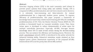 Intelligent Predetermination of Generator Tripping Scheme Knowledge Fusion based Deep Reinforcement [upl. by Retsbew]