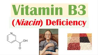 Vitamin B3 Niacin Deficiency Pellagra  Sources Causes Symptoms Diagnosis Treatment [upl. by Harutak]