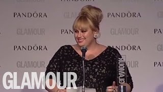 Rebel Wilson accepts the International Film Actress 2013 GLAMOUR Award  Glamour UK [upl. by Gare]