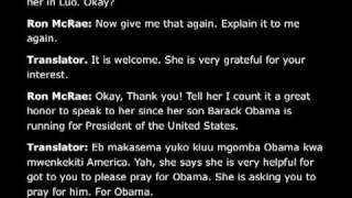 Obama Grandmother audio Barack Born in Kenya [upl. by Lorrie514]