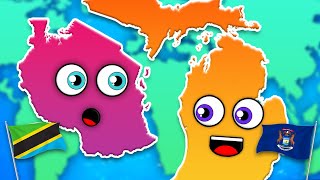 Discover The Largest Lake In The World  Geography Songs For Kids  KLT [upl. by Asilaj844]