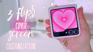 Z FLIP5 COVER SCREEN CUSTOMIZATION 🌸 ║ tips and tricks on making a moving coverscreen wallpaper ║ [upl. by Kuhn]