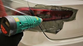 Tinting Taillights With Smoke Vinyl Wrap Car Wrapping Process For Beginners [upl. by Adnuhser444]