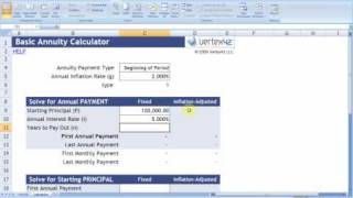 Annuity Calculator  Vertex42 [upl. by Bettencourt483]