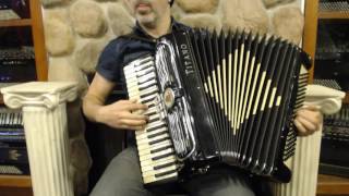 2445  Black Titano Tube Chamber Organette Piano Accordion 41 120 LM 795 [upl. by Wakerly]