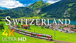 Switzerlands 4K • Exploring the Stunning Alps and Picturesque Villages  4K VIDEO HD [upl. by Ahsehyt940]