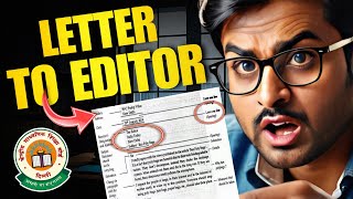 letter to editor in 3 mins🔥  letter to editor class 10  letter writing format  Board Exam 2025 [upl. by Gittle]