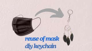 How to reuse used mask idea how to make keychain from mask crafts [upl. by Tuttle]