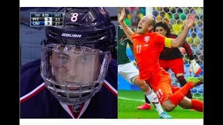 Ice Hockey vs Soccer Football [upl. by Tu]