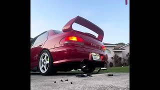 Subaru Impreza GC HKS carbon ti exhaust start up and antilag [upl. by Alah]