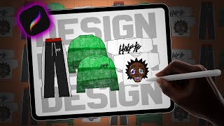 DESIGN a CLOTHING BRAND With PROCREATE [upl. by Yurik]