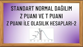 Standart Normal Dağılım  Z ve T Puanları  Z Puanı ile Alan ve Olasılık Hesapları  2 [upl. by Ennalyrehc]