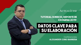 Tutorial sobre el reporte de exógena 2019 datos clave para su elaboración [upl. by Airamesor122]