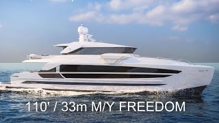 What a 100000 Charter Looks Like 110  33m Motor Yacht FREEDOM Horizon Yachts [upl. by Aiki]