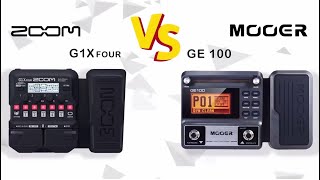 Zoom G1Xfour VS Mooer GE100 [upl. by Sammer]