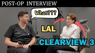 Patient Interview after having both the Clearview 3 amp LAL after LASIK [upl. by Nataline]