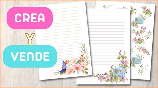 DISEÑA HOJAS RAYADAS para LIBRETA  Cómo hacer HOJAS PERSONALIZADAS en Canva GRATIS para CUADERNO [upl. by Skurnik]