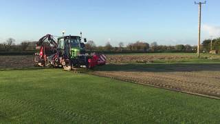 Brouwer Robomax Sod Harvester John Deere 6330 [upl. by Boris]