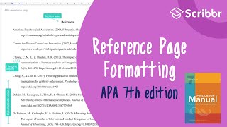 APA 7th Edition Formatting the APA Reference Page  Scribbr 🎓 [upl. by Yornek]