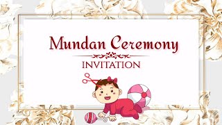 Latest Mundan Ceremony Invitation  Mundan Invitation Video  Mundan ceremony Invitation Template 😍 [upl. by Asilehs]