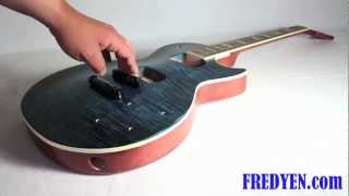 DIY Les Paul Guitar Kit Part 5 Installing Guitar Bridge [upl. by Gylys]