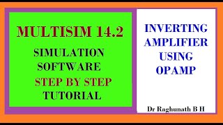 Inverting amplifier using Opamp simulation in multisim 142 [upl. by Froemming]