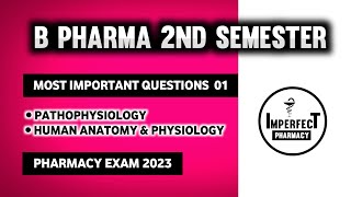 B Pharma 2nd Semester Important Questions  Pathophysiology And Hap  2 Important Questions [upl. by Animlehliw]