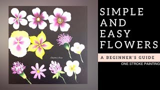 Quick and easy flowers  Acrylic painting for beginners  Diy  step by step [upl. by Nena315]