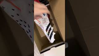 Adidas Predator Freak  FG Firm Ground Soccer Cleats  WhiteBlack [upl. by Aynatal]