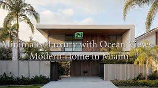 Minimalist Luxury with Ocean Views Modern Home in Miami Modern beach house [upl. by Dich]