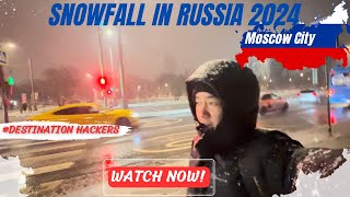 Are you planning Russia trip in winters Then watch this🤓 russia snowfall moscowcity indian [upl. by Nedyah229]