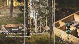 Off Grid Cabin  Building Outhouse  Bygger Utedass  Part1 [upl. by Alaster44]