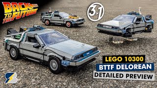 LEGO 10300 BTTF DeLorean time machine reveal amp preview [upl. by Drugi]