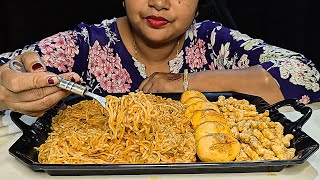 EATING MAGGI NOODLES EGGS AND CHILLI CHATKA KURKURE  ASMR EATING SHOW [upl. by Aimat]