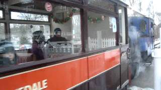 South Tynedale Railway Helen Kathryn on Christmas Train was leaving at Alston Railway Station [upl. by Ecitsuj705]