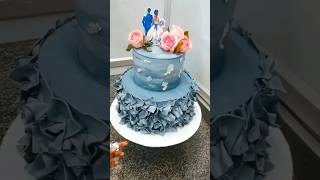 Two Tier Cake Decorating ideas cake shortsfeed youtubeshorts shorts trending [upl. by Laet]