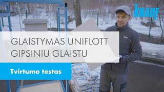 Gipsinio glaisto Uniflott tvirtumo testas [upl. by Katt]