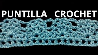 PUNTILLA en tejido crochet o ganchillo N° 18 tutorial paso a paso Moda a Crochet [upl. by Elmore]