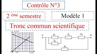 Contrôle N°3 modèle 1 2éme semestre TRCS جدع مشترك علمي [upl. by Lirpa]