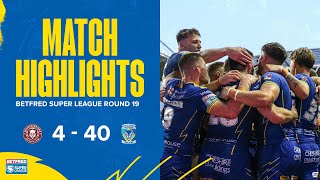 Highlights R19  Wigan Warriors v Warrington Wolves [upl. by Lomaj]