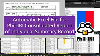 Automatic Excel File for PhilIRI Report of Individual Summary Record [upl. by Mae]