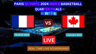 France Vs Canada LIVE Score UPDATE Today Match 2024 Paris Olympic Men’s Basketball Quarter Finals [upl. by Ennael]