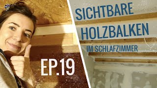 Hausbau Vlog Ep 19  Sichtbare Holzbalkendecke  🔨Trockenbau im Schlafzimmer 🔨 [upl. by Ennovyahs101]